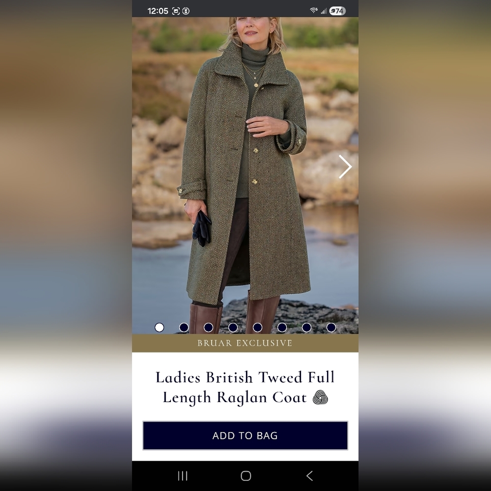 House of Bruar Tweed Raglan Coat